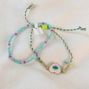 Blue evil eye bracelet (pack of 2)