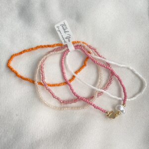 Beaded bracelets (pack of 5, P-O-W)