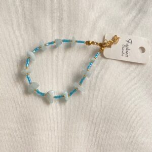 Blue stone beaded bracelet