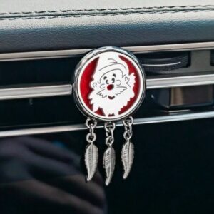 Aromadiffuser car clip dangling air freshner (silver, santa)