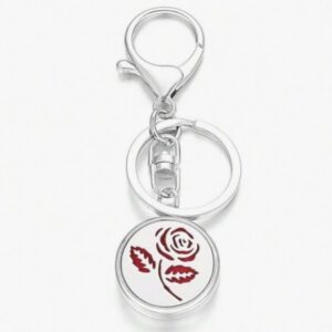 Aromadiffuser keyring (silver, Rose)
