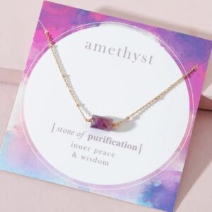 Amethyst precious stone necklace