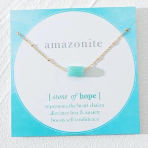 Amazonite precious stone necklace