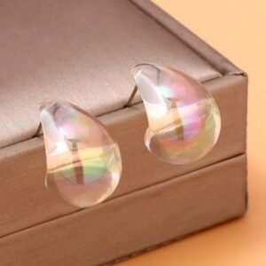 Droplet earrings (tranzy chrome)