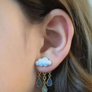 Cloud & raindrop resin premium earrings