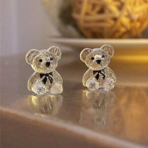 Bear stud earrings