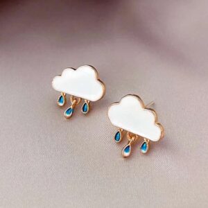Rain n clouds drop earrings