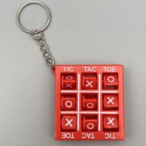 Tic tac toe game keychain