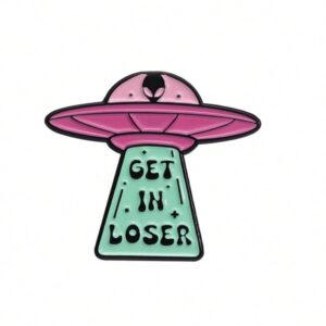 Spaceship brooch pin badge