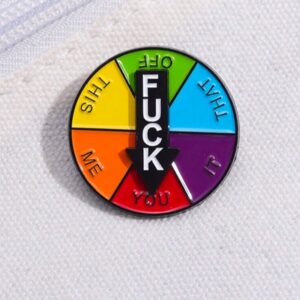 Rotatable arrow brooch pin badge