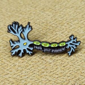 Neuron science brooch pin badge