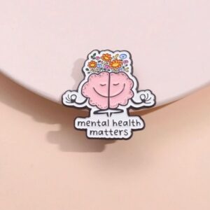 Mental health matters brooch pin badge