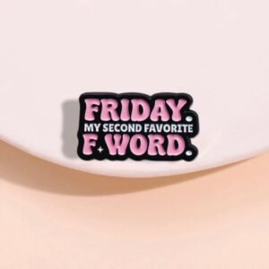 F word brooch pin badge