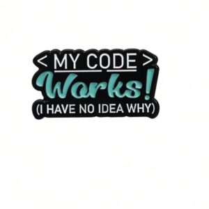 My code works brooch pin badge