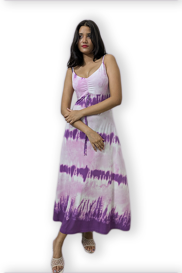 Lavender Dream Tie-Dye Maxi Dress